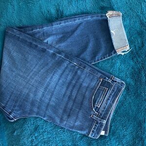 Lauren Conrad Dark Blue Button-Fly Jeans